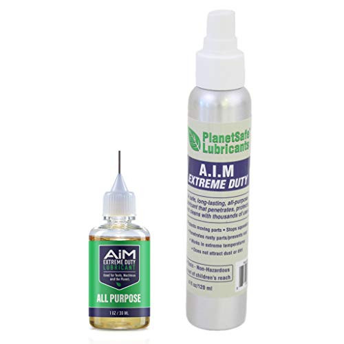 PlanetSafe AIM Hedge Trimmer  and  Chain Saw Lubricant Kit - Extreme Duty Lubricant - The World s Greatest  Safest  Hardest-Working Lubricant - Non-Toxic  Odorless - Penetrates  Cleans  Protects