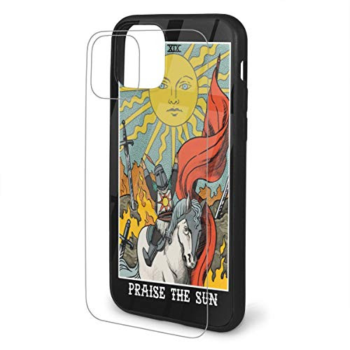 ASFSDGSDG Funny Praise The Sun Tarot Card Case for iPhone 11   Pro Pro Max Cover TPU Glass Case iPhone 11