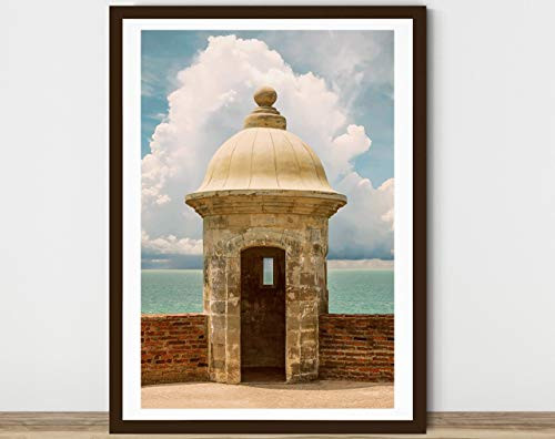 Puerto Rico Photography  El Morro Print  Rustic Print  Old San Juan  Travel Print  Puerto Rico Wall Art  Living Room Decor  Sentry Fort Art