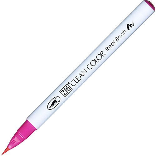 Kuretake ZIG Clean Color Real Brush Pen, Pink Ink