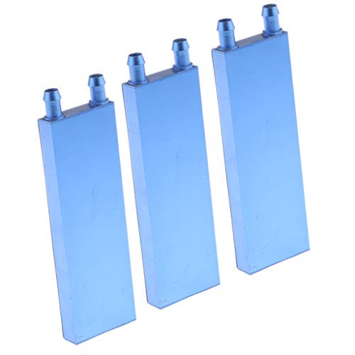 3Pcs Water Cooling Block Aluminum for Liquid Water Cooler Heat Sink System Graphics Radiator Heatsink Endothermic Head PC Computer CPU  40mm x 120mm