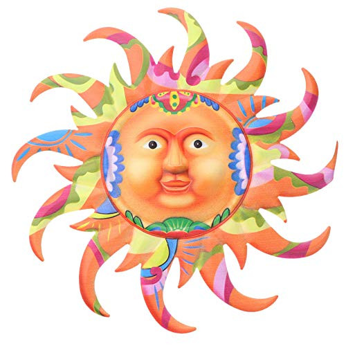 YARNOW Metal Sun Wall Decor Iron Art Sculpture Hanging Decorations Wall Art Patio Garden Tropical Animals for Door Wall Home Orange YARNOW Metal Sun Wall Decor Iron Art Sculpture Hanging Decorations Wall Art Patio Garden Tropical Animals for Door Wall Home Orange