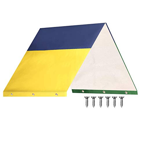 Swing Set Replacement Tarp  52x90inch Playground Replacement Canopy Outdoor Playset Canopy Replacement  Kids Playground Roof Canopy Waterproof Cover Swing Set Canopy Sun Shade