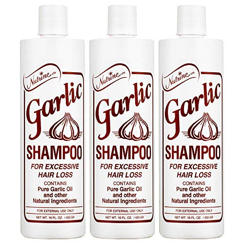 Nutrine Garlic Shampoo - Scented 16oz  Pack of 3