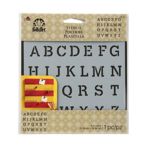 FolkArt 13226 Serif Alphabet Painting Stencil
