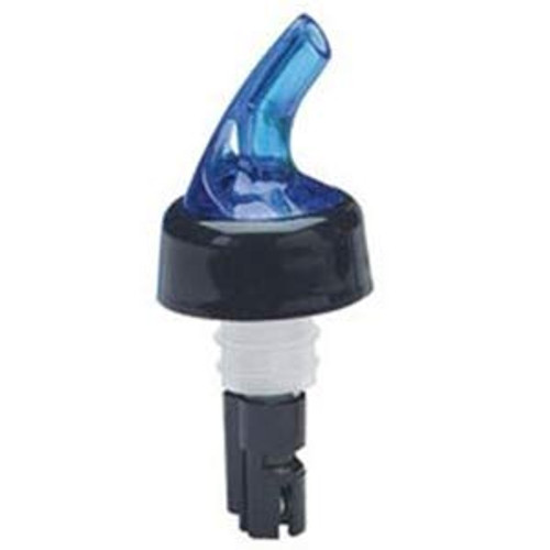 Barwareaffair Measured Alcohol and Liquor Pourer with Black Collar Automatic Liquor Pour Spout Auto-Measure Bottle Pourer  12  Blue 1.5 Oz