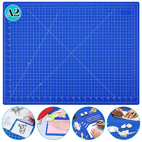 Self Healing Cutting Mat for Craft  Caffox 18 inch x 24 inch Rotary Cutting Mat Double-Side Non-Slip Sewing Board Cutting Mat for Crafts  Fabric  Quilting and Scrapbooking  A2