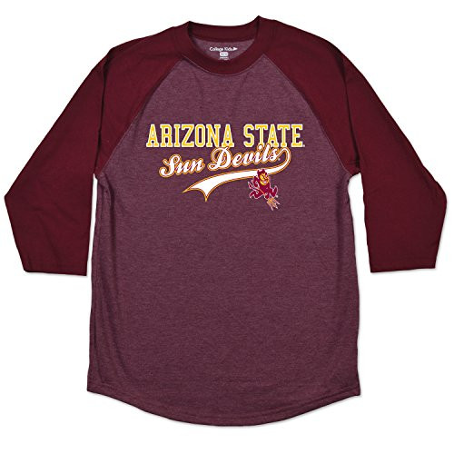 College Kids NCAA Arizona State Sun Devils Youth Home Run Raglan Tee Size 14-16 Large Maroon College Kids NCAA Arizona State Sun Devils Youth Home Run Raglan Tee Size 14-16 Large Maroon