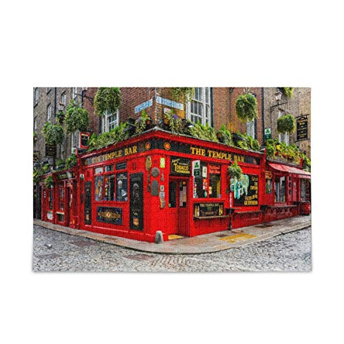 Vvfelixl - Ireland Dublin Temple Bar - 500 Pieces Jigsaw Puzzle - 20.5 inchX14.9 inch  Wooden Puzzle  DIY Family Game