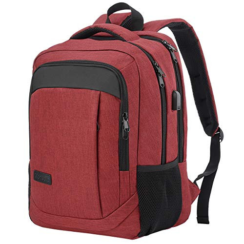Monsdle Travel Laptop Backpack Anti Theft Water Resistant Backpacks School Computer Bookbag with USB Charging Port for Men Women College Students Fits 15.6 Inch Laptop Red Monsdle Travel Laptop Backpack Anti Theft Water Resistant Backpacks School Computer Bookbag with USB Charging Port for Men Women College Students Fits 15.6 Inch Laptop Red