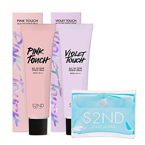 S2ND  1 plus1 All In One Toneup Cream SPF50 plus PA plus plus plus  Foundation Primer  All-in one -Sunscreen  plus Makeup Base  plus Primer  plus Moisturizer  Pink plusViolet Touch