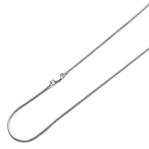 Sterling Silver 1.5MM 2MM Italian Round Snake Chain Necklace-Sterling Silver Chain for Pendants  18-30   18  1.5MM