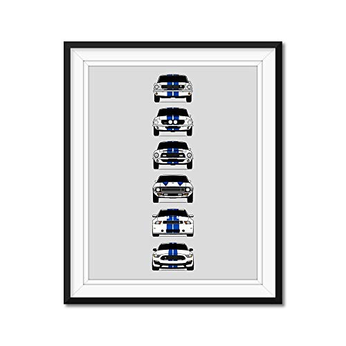 Shelby GT350 Generations Inspired Poster Print Wall Art Handmade Decor of the History and Evolution of the Shelby Mustang GT350 Shelby GT350 Generations Inspired Poster Print Wall Art Handmade Decor of the History and Evolution of the Shelby Mustang GT350