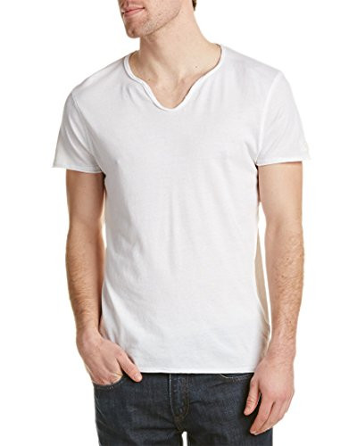 Zadig  and  Voltaire Mens Monas Split-Neck T-Shirt  M