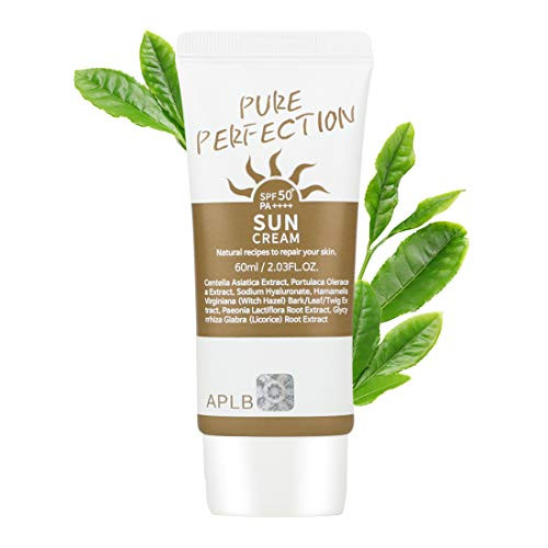 APLB Pure Perfection SunscreenSPF 50 plus PA plus plus plus plus 2.03 fl. Oz  60ml    Korean Skin Care  Sun Cream  Non-Smudge  and  Non-Sticky  Kbeauty sunscreen