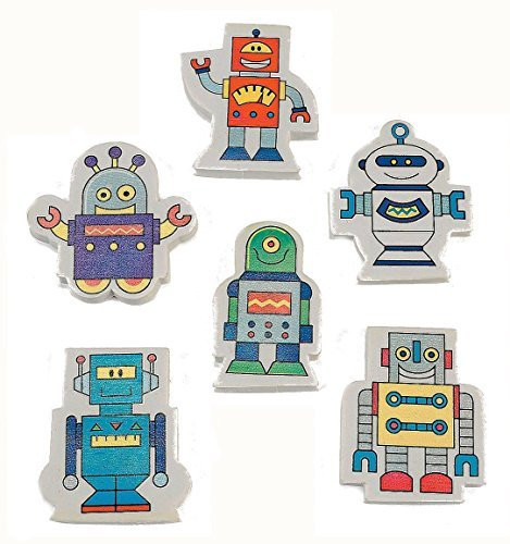 ROBOT ERASER (2 DOZEN) - BULK
