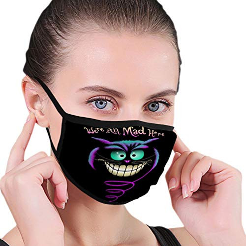 Mouth Scraf Face Cover Anit Dust Shield Smile Cheshire Cat We are All Mad Here