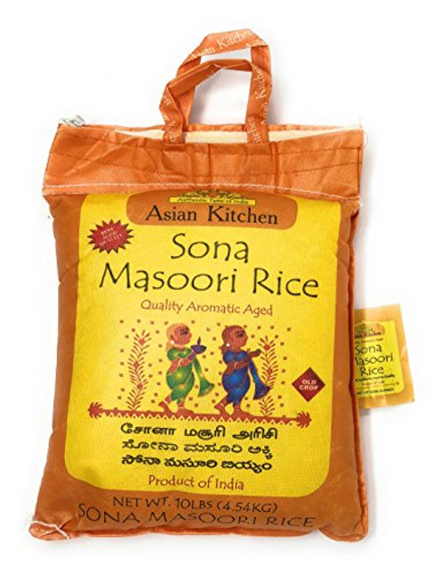 Asian Kitchen Sona Masoori Aged Rice 10lbs Pound Bag  4.54kg  Short Grain Rice ~ All Natural   Gluten Free   Vegan   Indian Origin   Export Quality Asian Kitchen Sona Masoori Aged Rice 10lbs Pound Bag  4.54kg  Short Grain Rice ~ All Natural   Gluten Free   Vegan   Indian Origin   Export Quality
