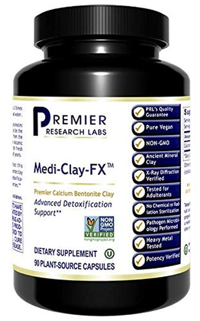 Premier Research Medi-Clay-FX  90 Plant-Source Capsules for Advanced Detoxification Support