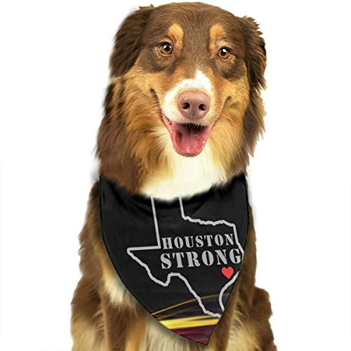 HJKH PJKL Houston Strong Map Pet Dog Puppy Cat Balaclava Triangle Bibs Scarf Bandana Collar Neckerchief Mchoice - Any Pets