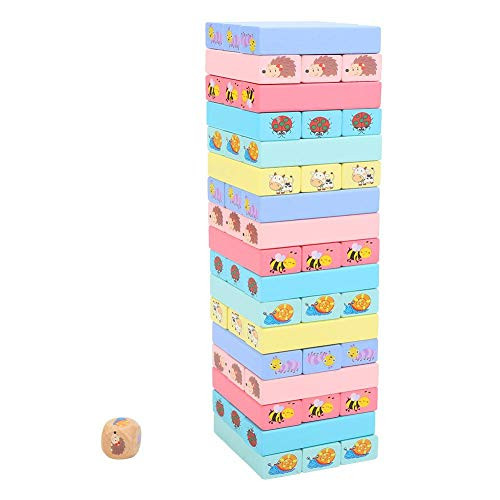 Tnfeeon 51packs Wooden Kids Building Blocks Game Creative DIY Educational Colored Construction Bricks Toy for Boys Girls Children Tnfeeon 51packs Wooden Kids Building Blocks Game Creative DIY Educational Colored Construction Bricks Toy for Boys Girls Children