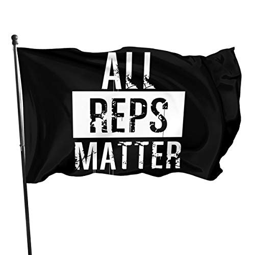 CHANGQUDD All Reps Matter 3x5 Ft American Flag  Outdoor Banner  Family Banner  Garden Banner Black