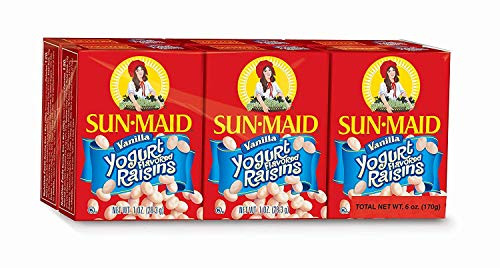 Sun-Maid Vanilla Yogurt Flavoured Raisins  6 Count  Pack of 3