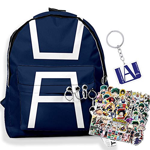 My Hero Academia Backpack  and  MHA Keychain Anime Stickers  Hero Academia Cosplay School Bookbag Travel Daypack  My Hero Academia UA