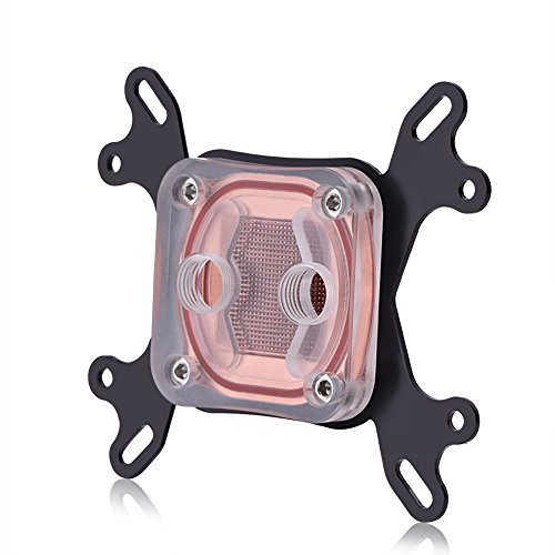 CPU Water Block  1 4 inch Thread Computer Water Cooling Block  Liquid Cooler 50mm Copper Base for 775  1150  1155  1156  1366  for AMD AM2  AM3  AM3 plus