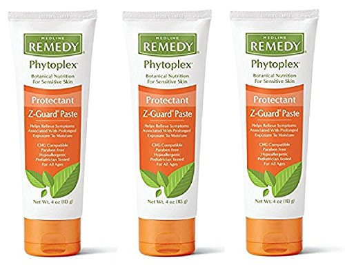 Medline Remedy Phytoplex Z-Guard Skin Protectant Paste  4 Ounce  3 Pack