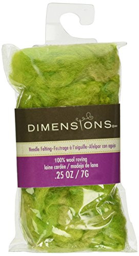 Dimensions Feltworks Roving-Variegated Green Curly