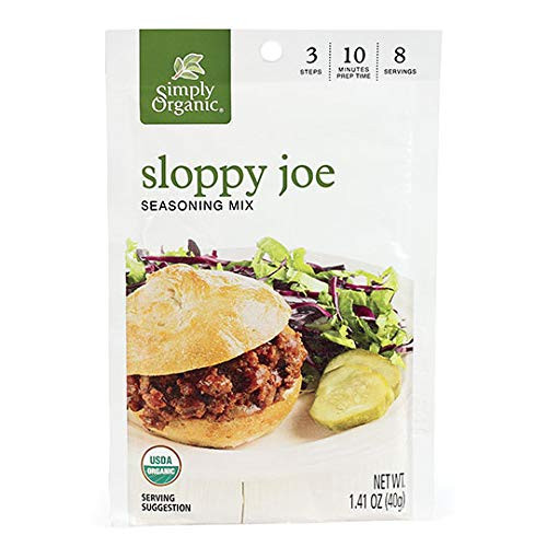 Simply Organic Sloppy Joe  Certified Organic  Gluten-Free   1.41 oz   Pack of 12