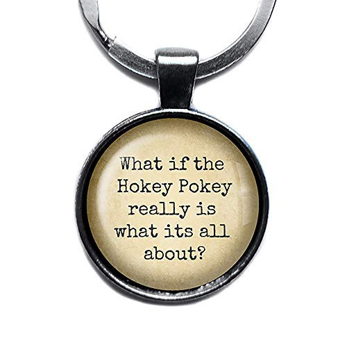 Jimmy Buffett Hokey Pokey All About Silver Keychain Keyring