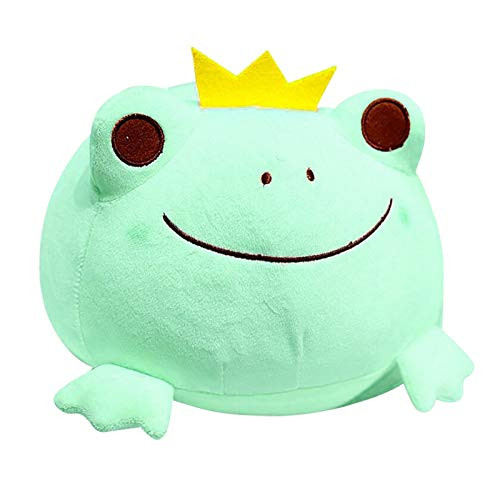 Frog Stuffed Animal Plush Frog with Crown  Durable Frog Plush Toy Stretchy Plush Frog Adorable Stuffed Frog Plush Pillow Toys  Soft Stuffed Animals Dolls Toys for Kids Birthday Gift  Green  35CM
