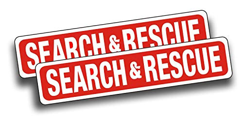Magnet Magnetic Sign - Search  and  Rescue for Emergency  Responder Car and Truck Or Vehicle - 3 x 14 inch Block Sold as Pair  Be Sure Surface is Steel