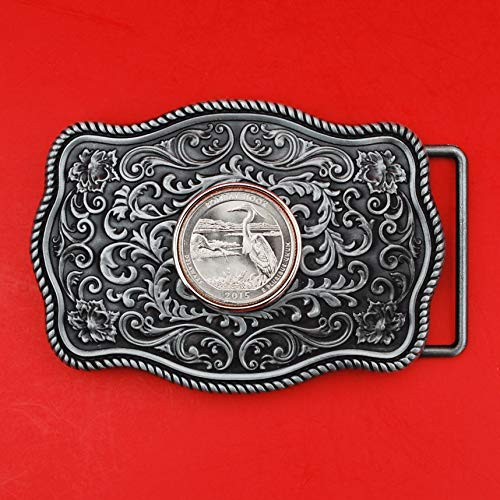 US 2015 DELAWARE Bombay Hook National Wildlife Refuge Quarter BU Uncirculated Coin Silver Tone Belt Buckle NEW - America the Beautiful US 2015 DELAWARE Bombay Hook National Wildlife Refuge Quarter BU Uncirculated Coin Silver Tone Belt Buckle NEW - America the Beautiful