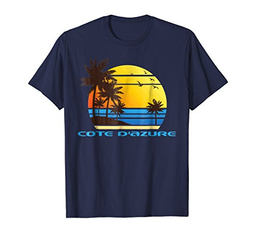 Cote D Azur Beach Surf T-Shirt Summer Sun Fun Tee Shirt