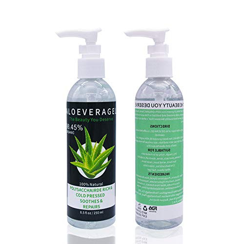 Aloe Vera Gel  98.45 percent Aloe Vera  Which Can Deeply Moisturize Delicate Skin  Soothe  and  Nourish Scalp  Restore  and  Calm Skin After Sunburn  Summer Must-have Multipurpose Skin Care Gel
