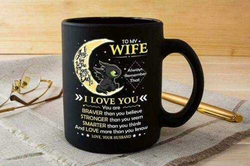 JIPIMUG Toothless How To Train Your Dragon To My Wife Black- 11OZ Coffee Mug