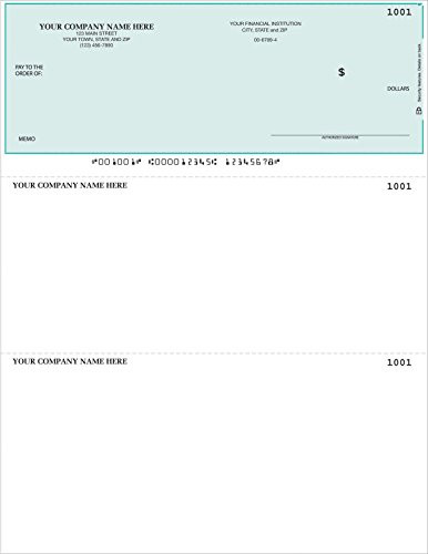 CheckSimple Laser Business Checks  Top Format - Compatible with QuickBooks Quicken - Unlined  100 Qty  - Custom