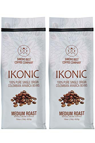 Simons Best Coffee Beans Whole Colombian Supremo Gourmet Medium Roast 2 Pounds