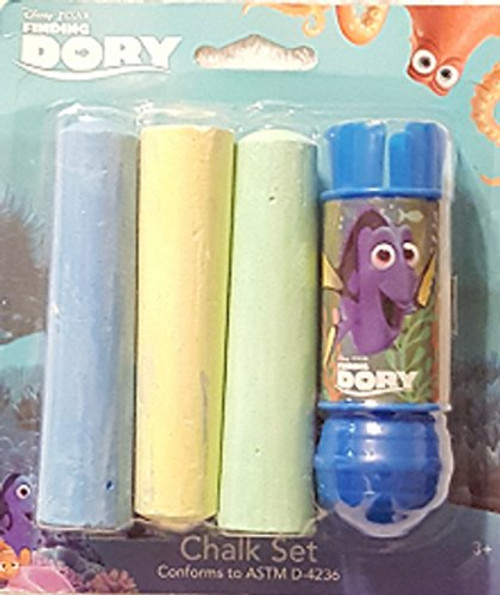 Finding Dory 4 Piece Chalk Set - 1 Chalk Holder & 3 Pieces of Jumbo Chalk