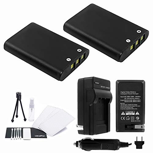 2-Pack Nikon EN-EL11 High-Capacity Replacement Batteries with Rapid Travel Charger for Nikon CoolPix S550  S560 Digital Cameras with UltraPro Bonus
