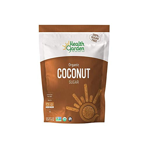 Health Garden Organic Coconut Palm Sugar - Non GMO - Gluten Free -Sweetener Substitute - Kosher - All Natural  4 lbs