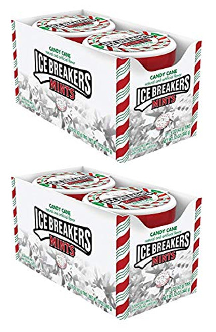 ICE BREAKERS Holiday Mints Candy Cane Flavor 1.5 Ounce Pack of 8 2 Packs ICE BREAKERS Holiday Mints Candy Cane Flavor 1.5 Ounce Pack of 8 2 Packs