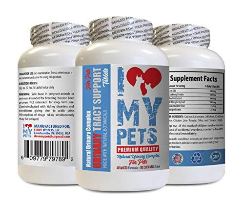 I LOVE MY PETS LLC cat Urinary Care - PET Urinary Tract Support - Dogs and Cats - UTI Relief Complex - cat Cranberry Urinary - 90 Treats  1 Bottle
