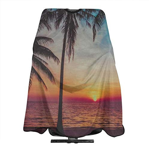 Barber Cape Ocean Sunset Palm Tree  B  Professional Salon Hair Cutting Capes For Hair Stylist Waterproof Haircut Hairstyling Clients Hairstylist Capes For Adult Men Women Kids Barber Cape Ocean Sunset Palm Tree  B  Professional Salon Hair Cutting Capes For Hair Stylist Waterproof Haircut Hairstyling Clients Hairstylist Capes For Adult Men Women Kids