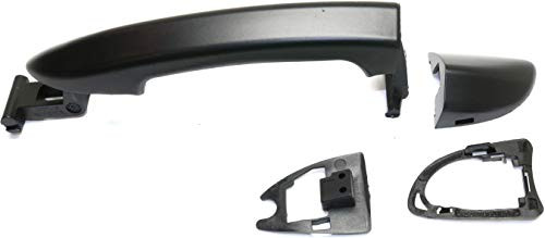 Exterior Front Door Handle Compatible with Volkswagen PASSAT 2006-2010 PASSAT CC 2011-2017 LH Primed Black Plastic   Rear