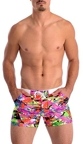 Gary Majdell Sport Men s Swimsuit Basic Long Boxer Trunks Board Shorts Crazy Medium