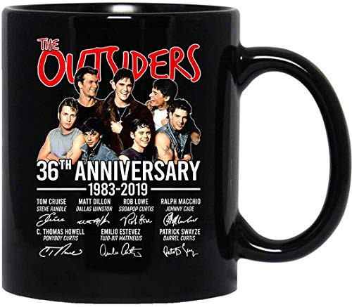 The Outsiders 37th Anniversary 1983-2019 Full Cast Signed Funny Coffee Mug For Women And Men Tea Cups Mug With Handle  Insulated Ceramic Reusable Coffee Cup  Coffee Travel Mug